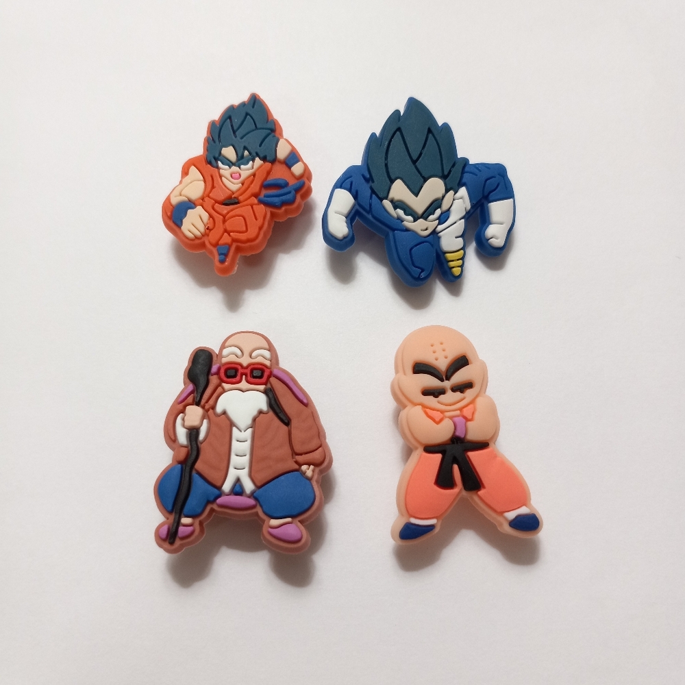 Dragon Ball Z Characters CROCS Charms, Set of 4 NWOT